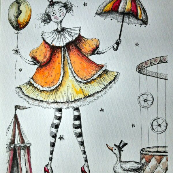 Obraz akwarelowy Cyrkóweczka i gąska