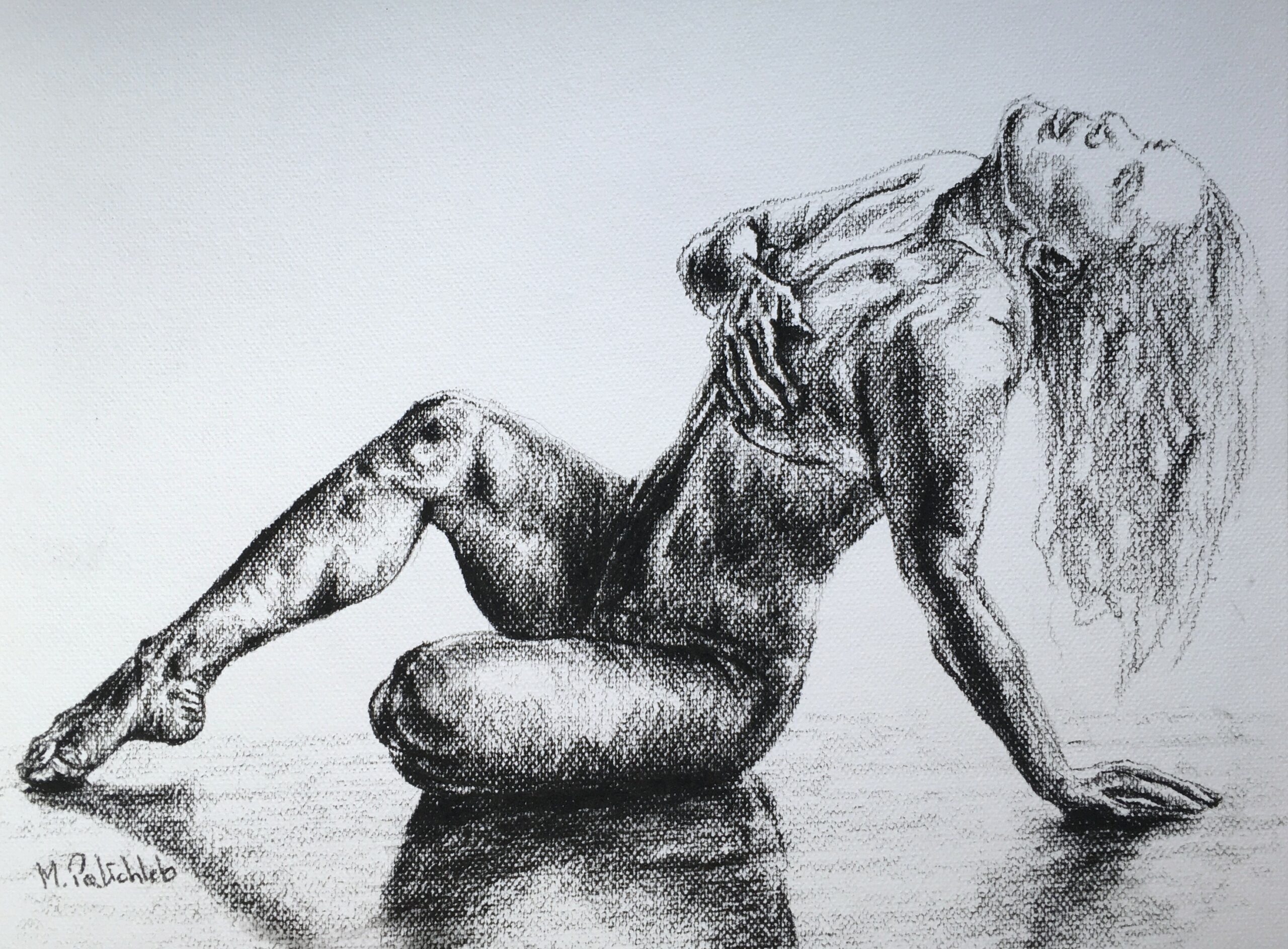 Rysunek węglem Akt nr 21