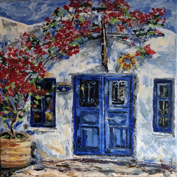 Obraz akrylowy Na Santorini